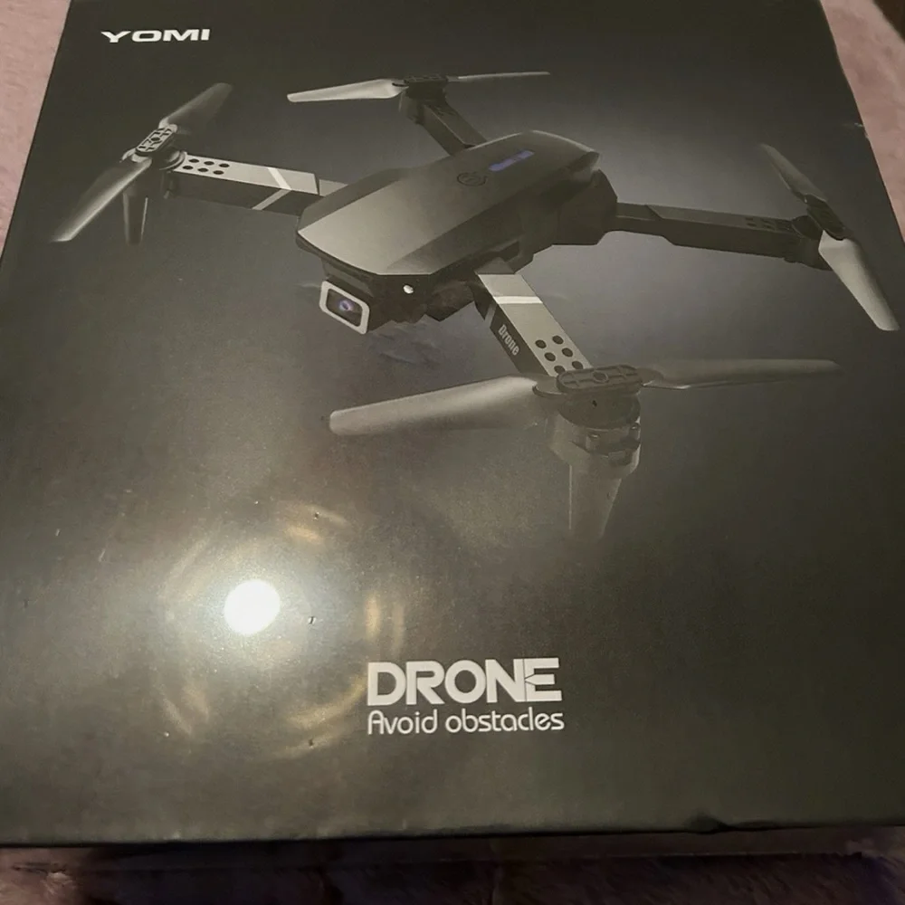 Black Simulated Camera Drone with Foldable Design - Yomi